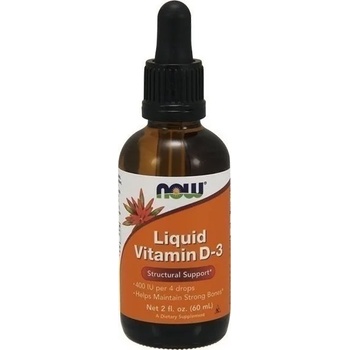 NOW Хранителна добавка Витамин Д течен , Now Foods Liquid Vitamin D3 2 oz 59.2ml