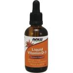 NOW Хранителна добавка Витамин Д течен , Now Foods Liquid Vitamin D3 2 oz 59.2ml