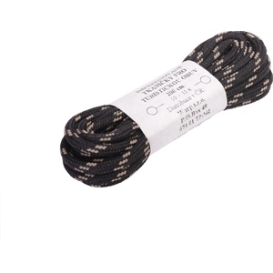 DURAS zebra / Кръгли връзки за обувки - черни 140 см (040062)