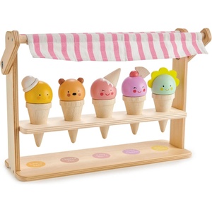 Tender Leaf Дървена играчка Tender Leaf Toys - Щанд за сладолед, усмивки и фунийки (TL8243) - baby