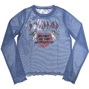 Def Leppard Bringin On The Heartbreak (Mesh) Blue S Дамски Риза (DEFLMCT42LBL01)