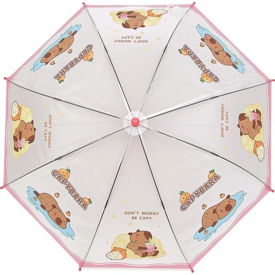 Dětský vystřelovací deštník kapybara 2 korálová světlá