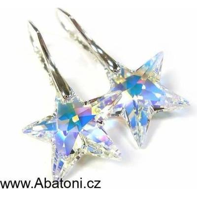 Swarovski Elements star dětské stříbrné visací zlaté hvězdičky 31227.1 Golden Shadow zlatá světlá jantarová zlatobéžová