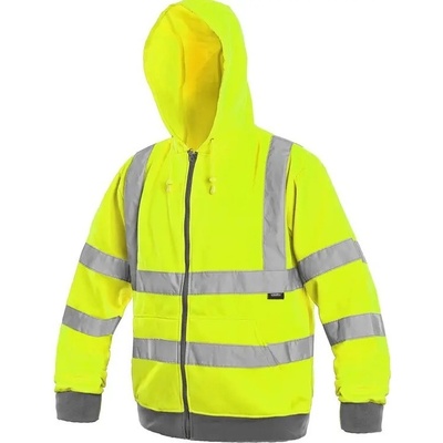 CXS Safety Vizwell FROME reflexní mikina s kapucí reflexní žlutá