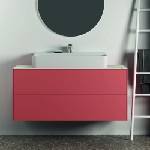 Ideal Standard Atelier Conca стенен шкаф за шкаф, червено-оранжев мат, 2 чекмеджета, 120 см (T3945Y3)