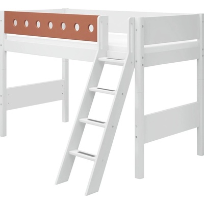 Flexa White s šikmým žebříkem bílá / rumělková uni
