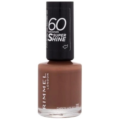 Rimmel 60 Seconds Super Shine бързосъхнещ лак за нокти 8 ml нюанс 140 Chocolate Eclipse