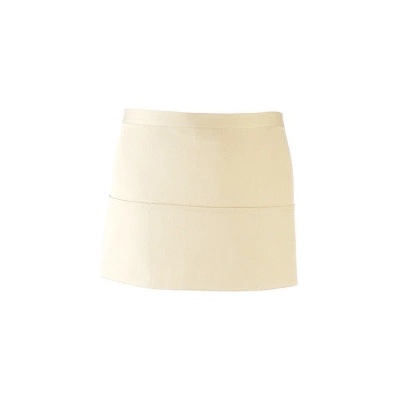 Premier Workwear Pracovná zástera krátka s vreckami PR155 Natural Pantone 1205 60 x 33 cm
