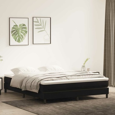 vidaXL Postel Box Spring bez matrace černá samet