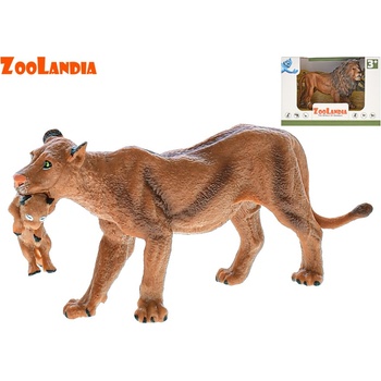 Mikro trading ZooLandia Lev / Lvice s mládětem 13 cm