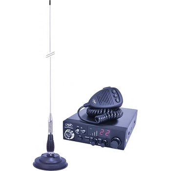 PNI PNI-PACK13 CB Radio Set HP 8024 ASQ ML100 Antenna 4W 12-24V 100cm (PNI-PACK13)