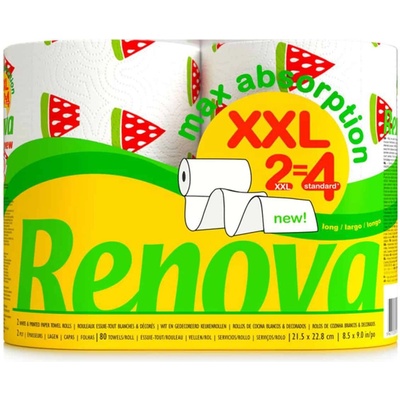 RENOVA Letné kuchynské utierky 2-vrstvové, 2 rolky