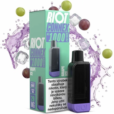 RIOT Connex 1000 předplněná kapsle Grape Ice 18mg