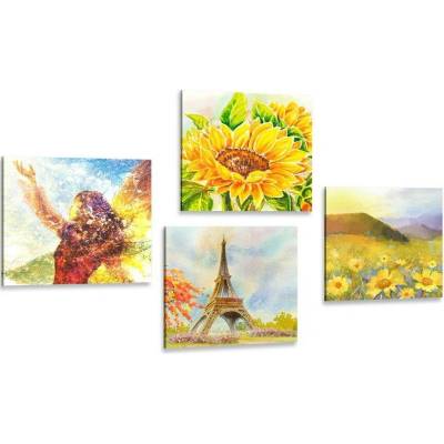 Set obrazů s nádechem svobody - 4x 40x40