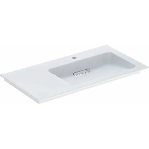 Geberit Умивалник Geberit One Slim за мебели със специален сифон 90 см, бял, ляв, за плот, без преливник (505.009.00.1)