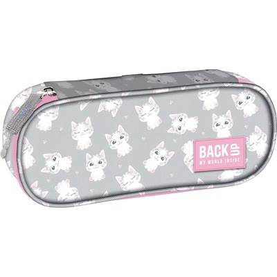 DERFORM Овален ученически несесер Derform BackUp - Kitty (88515)