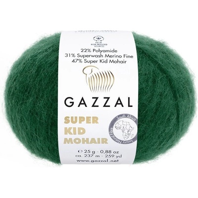 Příze Super Kid Mohair 64424 tmavší zelená