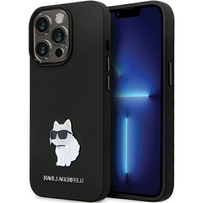 KARL LAGERFELD Кейс Karl Lagerfeld KLHCP14LSMHCNPK за iPhone 14 Pro, черен, Silicone C Metal Pin (3666339166335)