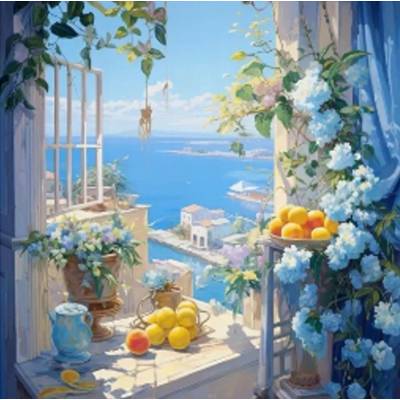 Norimpex - Puzzle Diamant painting: Sea view 30x40 cm - 1 - 39 piese