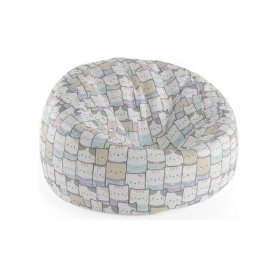 Sablio Sedací vak Cocoon Kreslená koťátka 75 x 45 x 35 cm