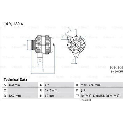 Alternátor BOSCH 0 986 048 801