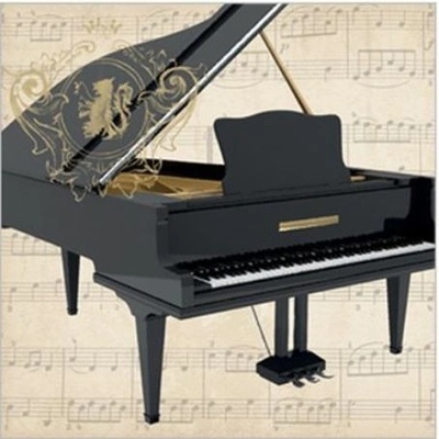 PPD Papírové ubrousky Concerto Piano 25x25cm