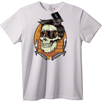 NOONEBRAND Тениска Skull със слънчеви очила - S, White