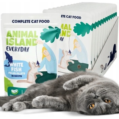 Animal Island cat biela ryba 12 x 85 g