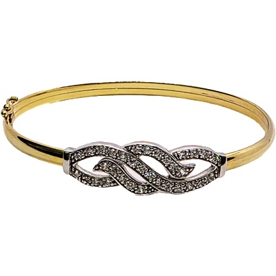 VipGold Златна дамска твърда гривна 9.12 гр (grt030)