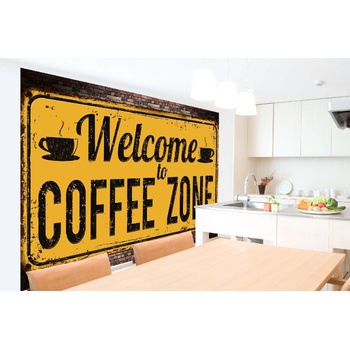 DIMEX ART s. r. o Самозалепваща се флизелинова фототапета табела - кафе 375 x 250 см