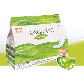 Organyc mateřské vložky po porodu z Bio bavlny 12 ks