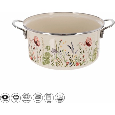 Orion Kastrol MÁK Lem 5 l 26 cm smaltovaný plech, nerezová ocel, kov mix, 8592381268268