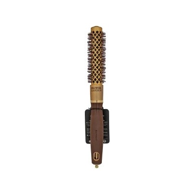 Olivia Garden Expert Blowout Shine Round Brush Wavy Bristles Gold & Brown 20 mm четка за коса