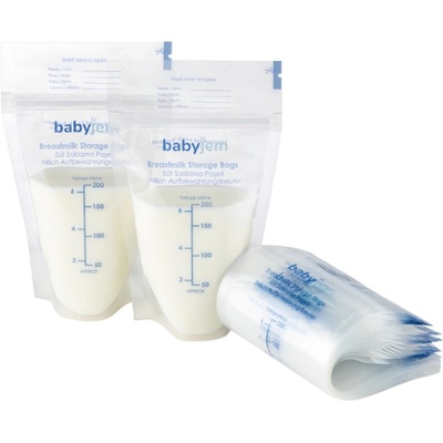 BabyJem Пликове за съхранение на кърма BabyJem - 200 ml, 25 броя (685)