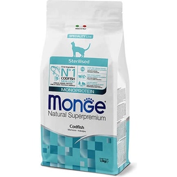 Monge Monoprotein Mono Sterilised Cat Codfish монопротеинова храна за кастрирани котки - 1.5кг