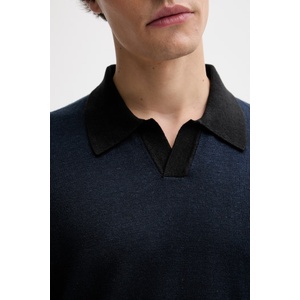 Calvin Klein тениска тип пулове с яка мъжка с добавен лен (LV04LF313G) - answear - 154,49 лв
