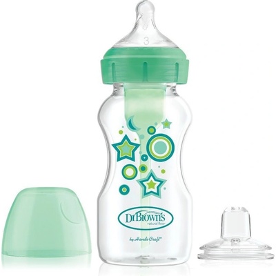 Dr. Brown´s kojenecká láhev širokohrdlá Options plus zelená 270 ml