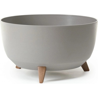 LAMELA plastová mísa na nožkách ROMA ECO WOOD 47 cm šedý