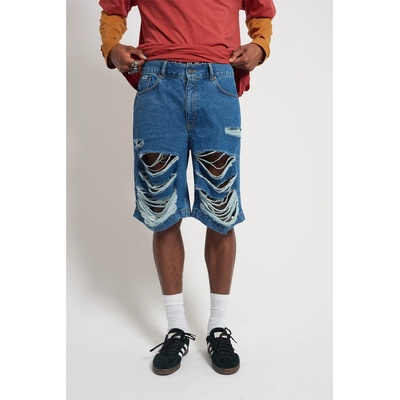 The Ragged Priest Къси панталони The Ragged Priest Men's Feral Denim Shorts - Indigo
