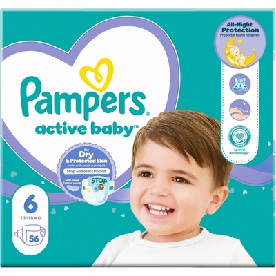 Active Baby Giant Pack, размер 6, 56 бр