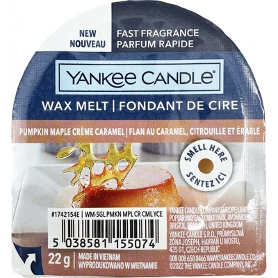 Yankee Candle Pumpkin Maple Creme Caramel vonný vosk 22 g
