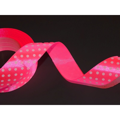 Stuha saténová s puntíkem, WSK6040, šíře 12 mm / balení 22 m – Zbozi.Blesk.cz