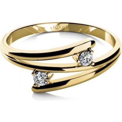 Couple prsten Eveline žluté zlato a zirkony 585 68 1 0655.0Z00.0.65.001