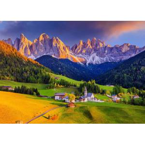 Enjoy - Puzzle Church in Dolomites Mountains, Italy 1000 - 1 000 piese