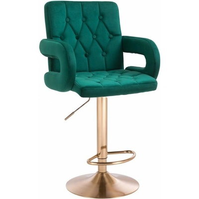 LuxuryForm Design Boston Velur na zlatom tanieri zelená