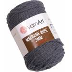 YARNART Macrame Rope 3 mm 3 mm 63 m 758 Anthracite юта (Macrame Rope 3 mm 758)