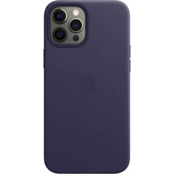 Image 1 of Apple Гръб Apple Leather Case MagSafe Cover за iPhone 12 Pro Max - Тъмно лилав, MJYT3ZM/A