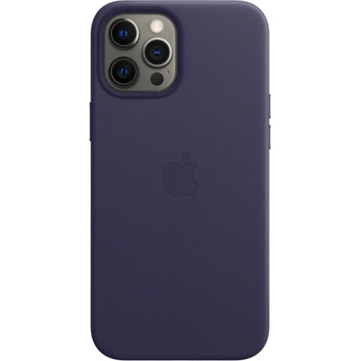 Apple Гръб Apple Leather Case MagSafe Cover за iPhone 12 Pro Max - Тъмно лилав, MJYT3ZM/A