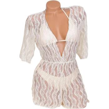 Image 1 of Комплект бански с гащеризон в бежово