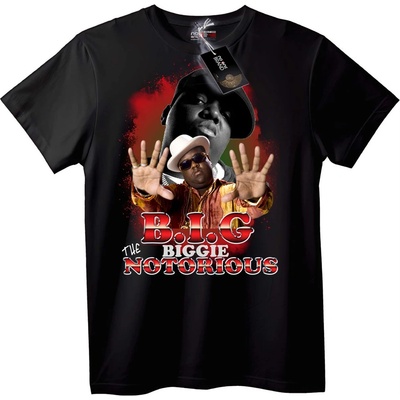 NOONEBRAND Тениска B. I. G Notorious Biggie - M, Black